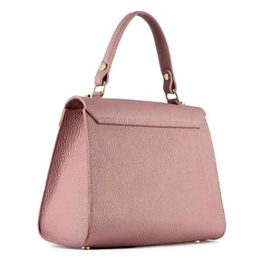Lady K women's handbag in pink leather