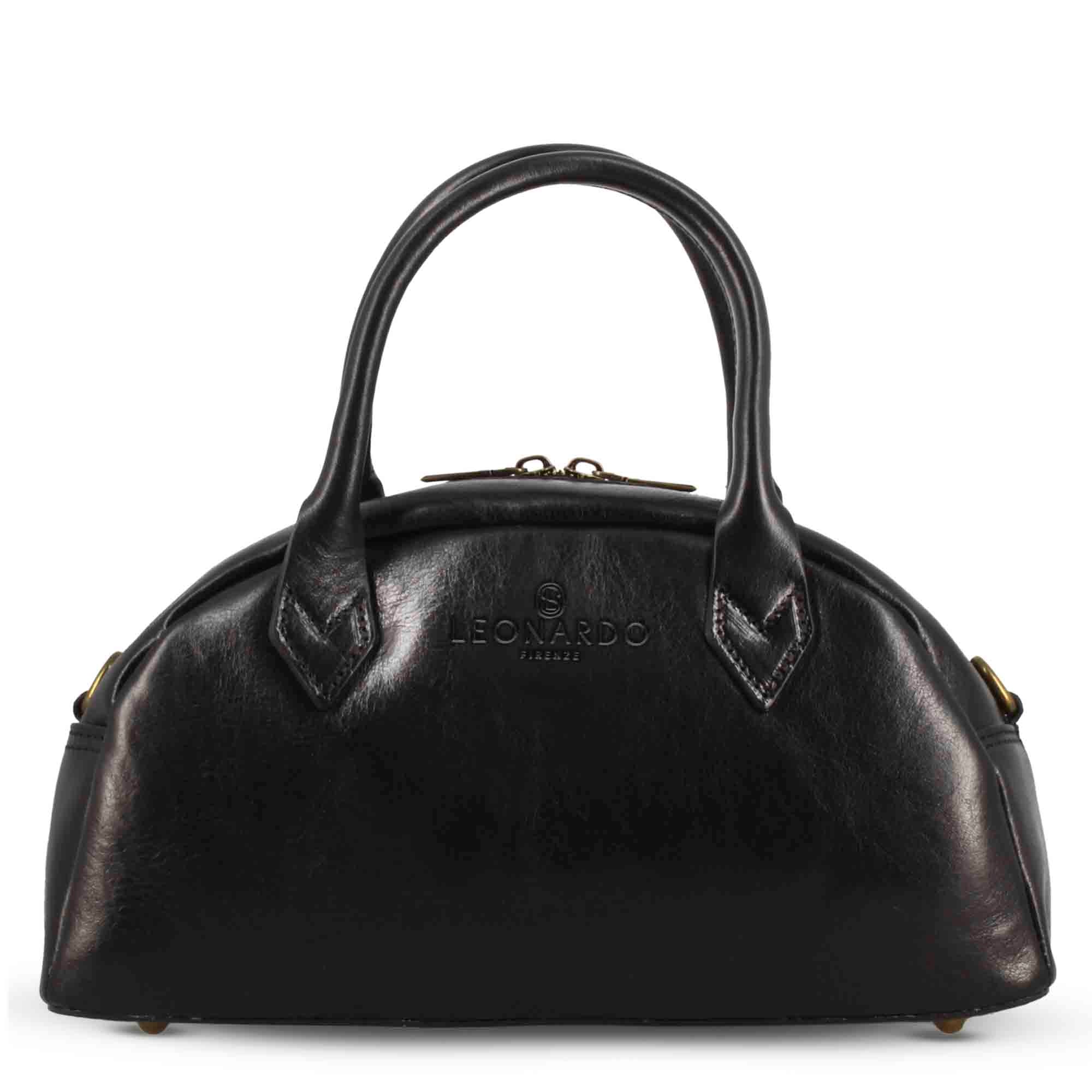 Tulia handbag women's leather satchel bag in black