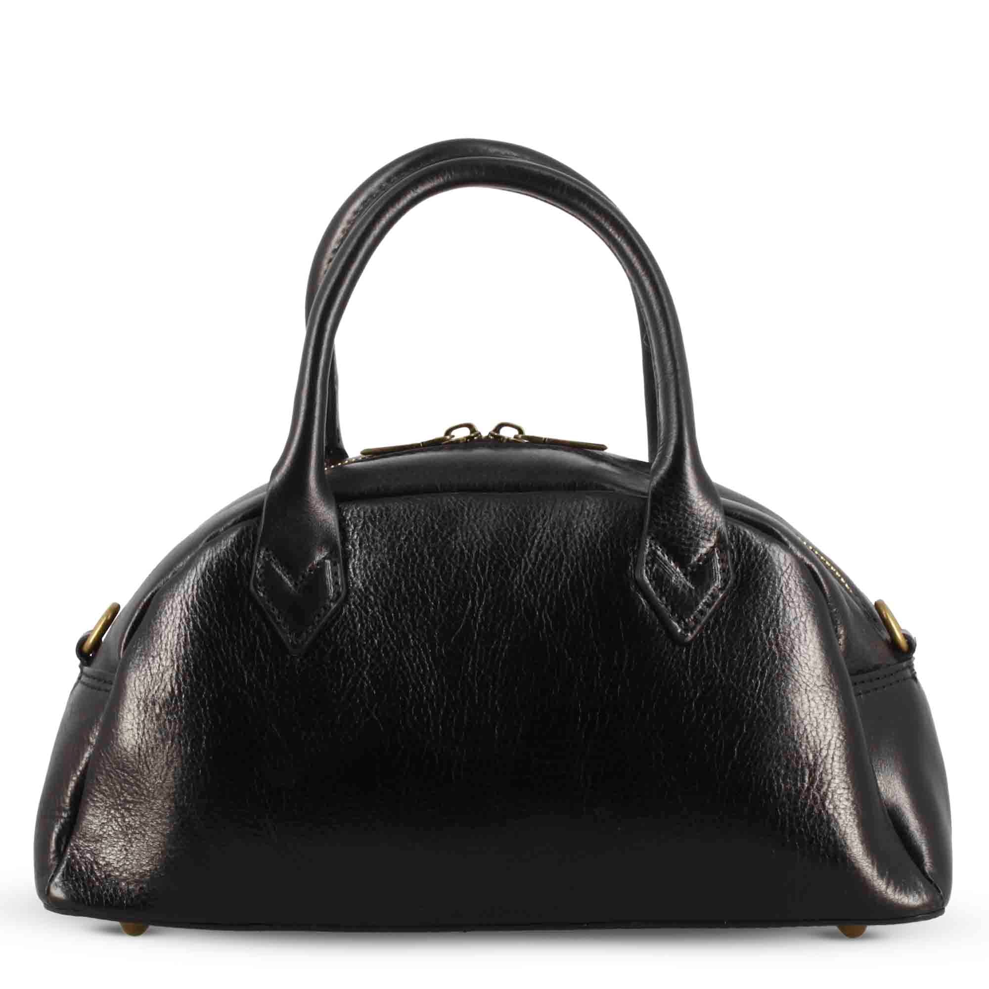 Tulia handbag women's leather satchel bag in black