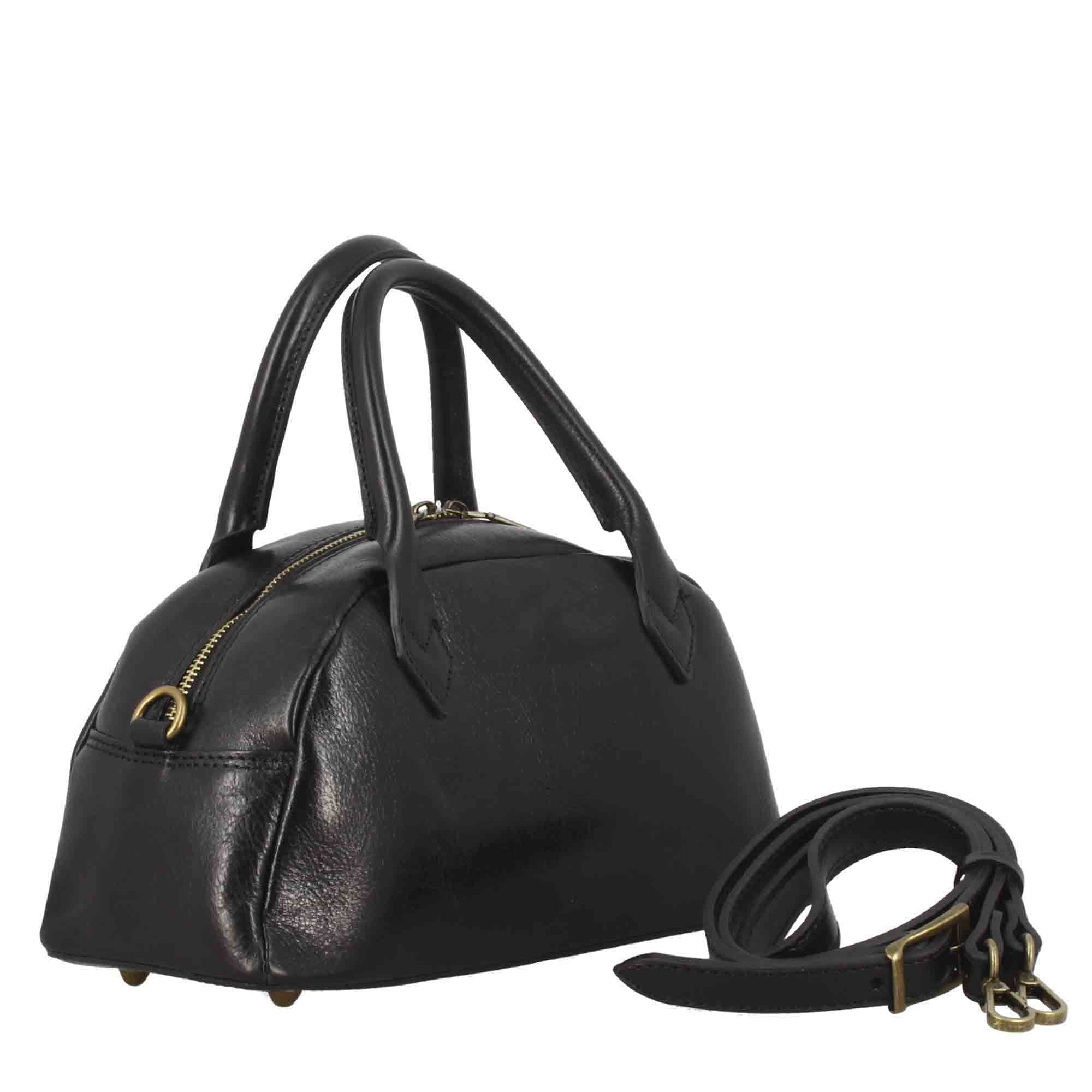 Tulia handbag women's leather satchel bag in black