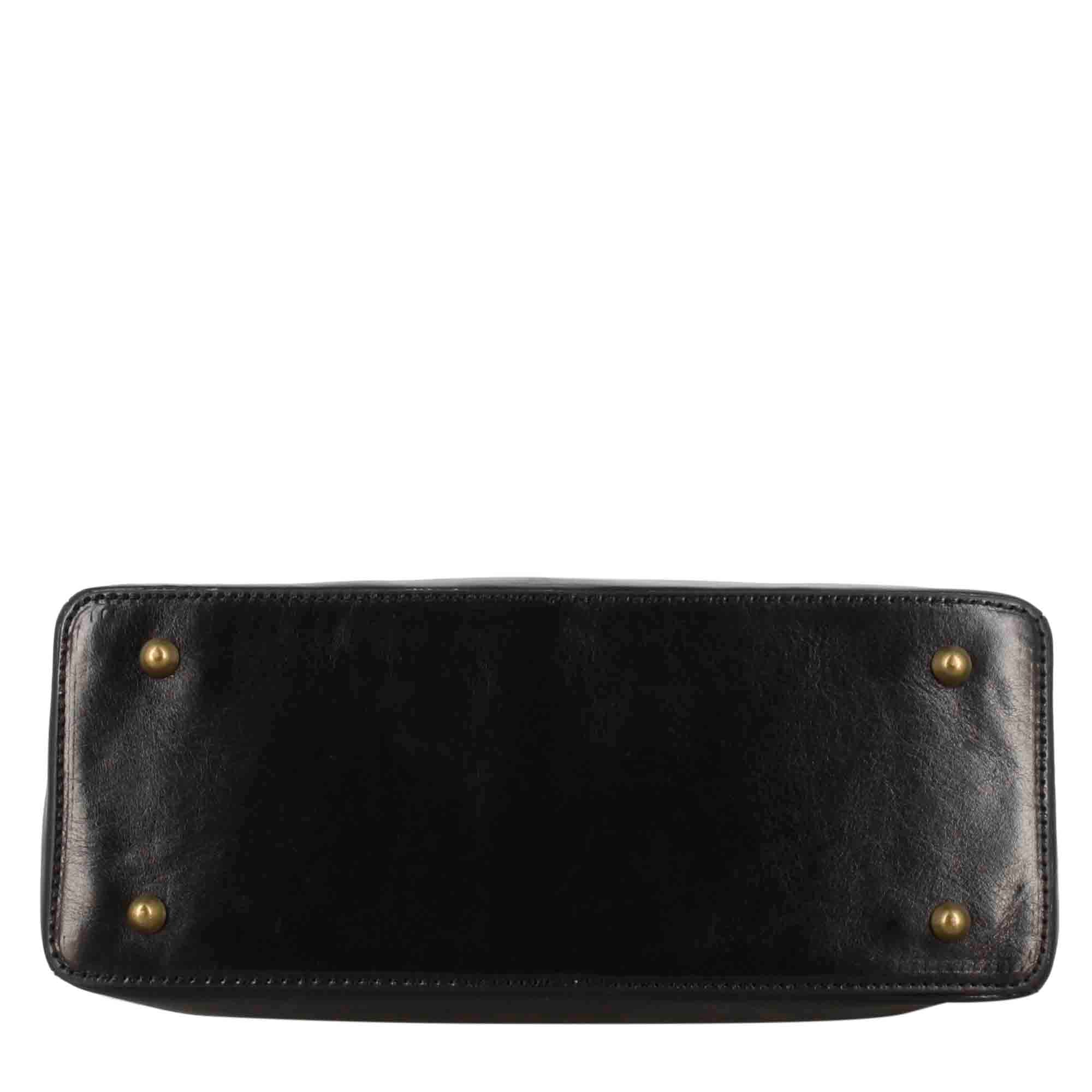 Tulia handbag women's leather satchel bag in black
