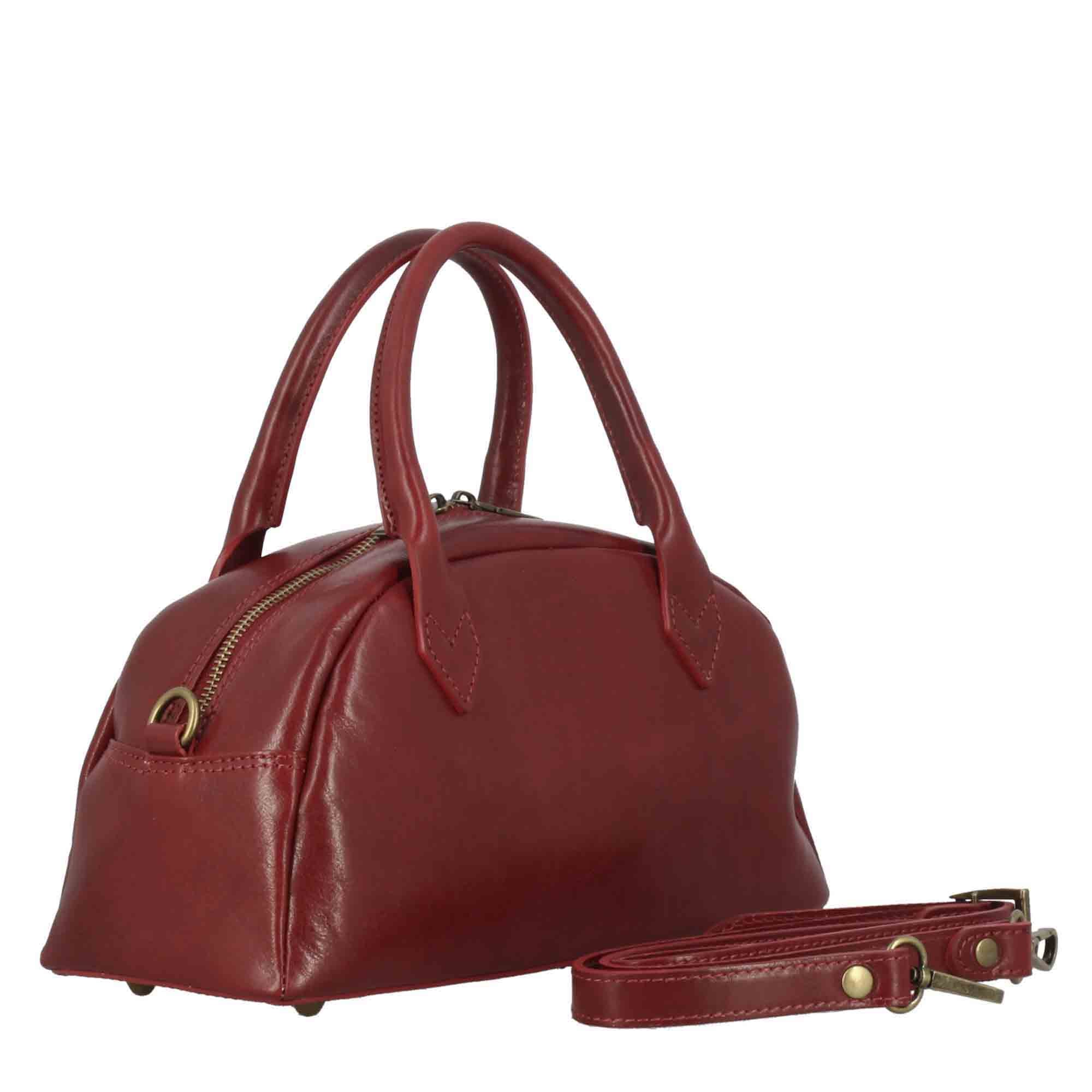 Tulia handbag women's leather bag in red color