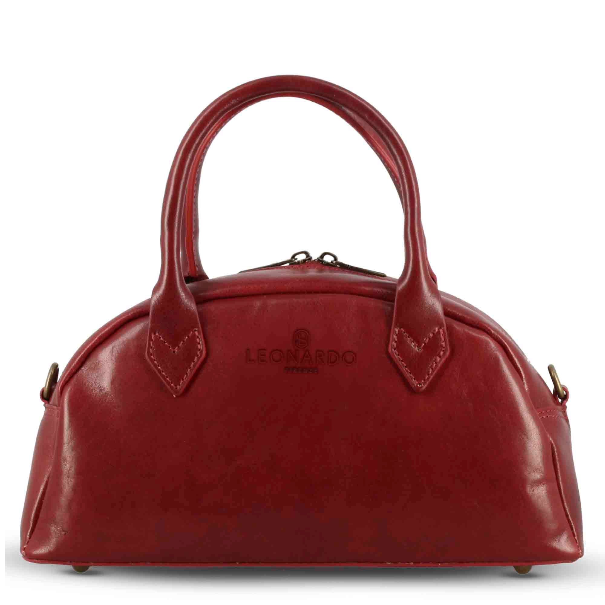 Tulia handbag women's leather bag in red color