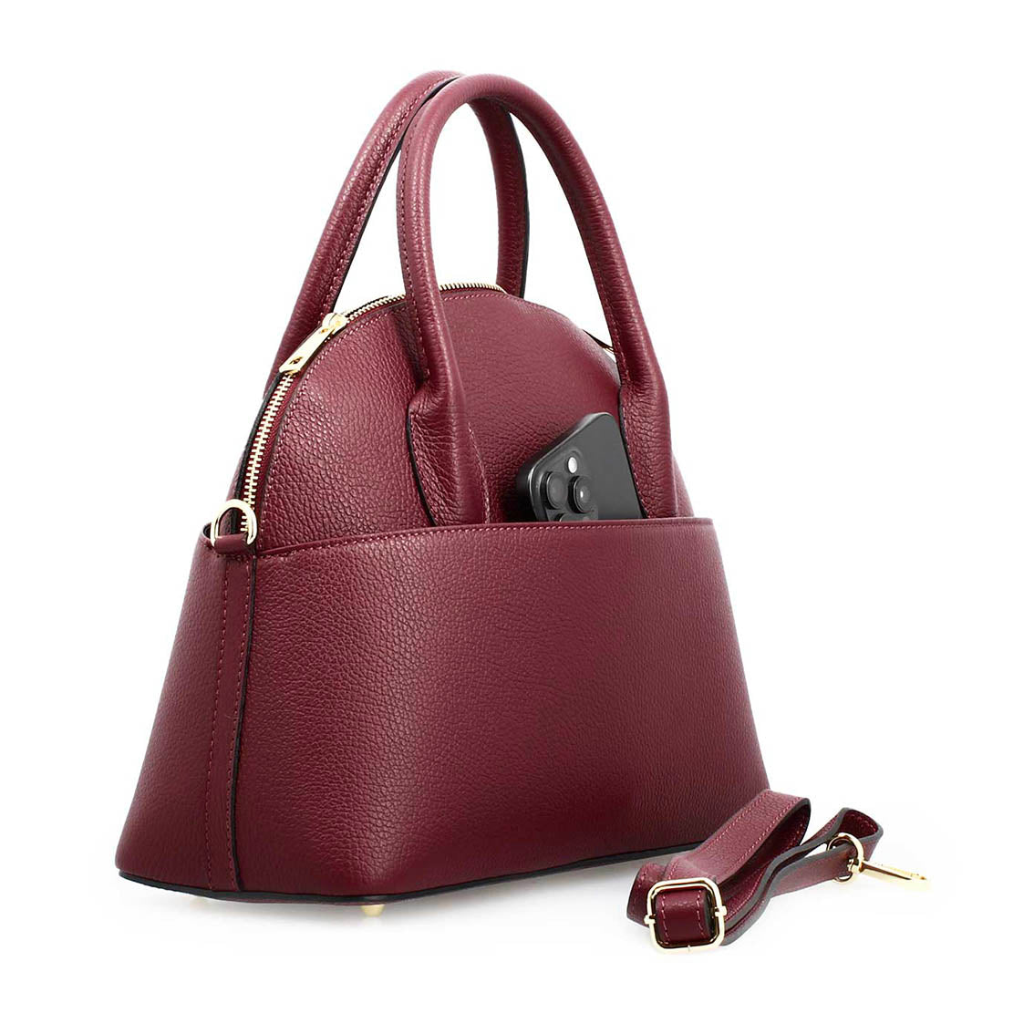 Borsa a mano da donna Sofia grande in pelle bordeaux