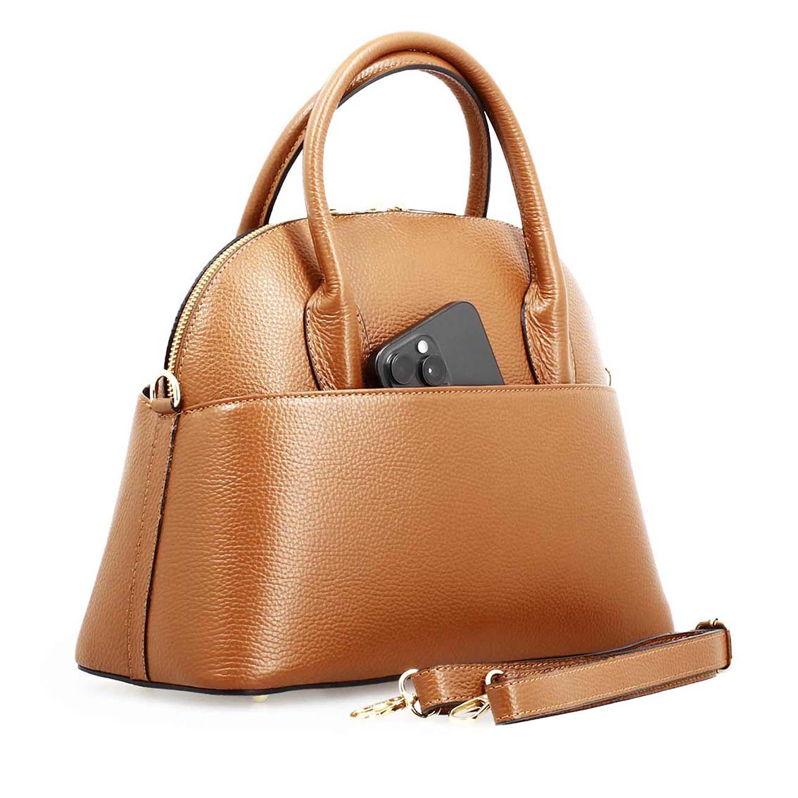 Borsa a mano da donna Sofia grande in pelle marrone