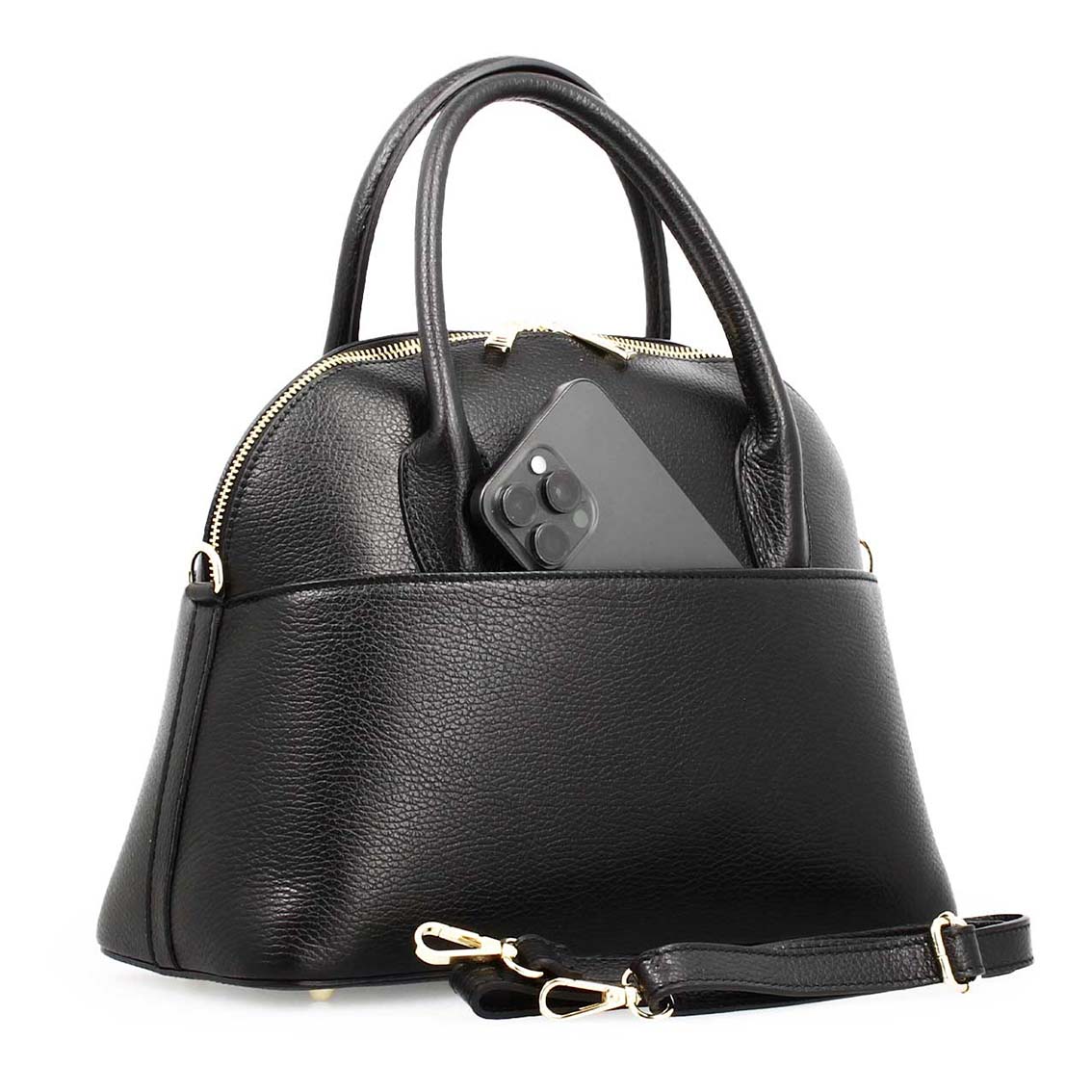Borsa a mano da donna Sofia grande in pelle nera