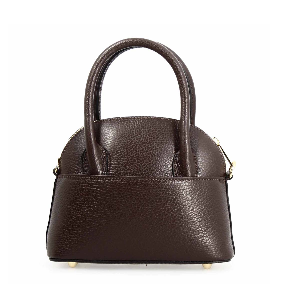 Borsa a mano da donna Sofia piccola in pelle marrone scuro