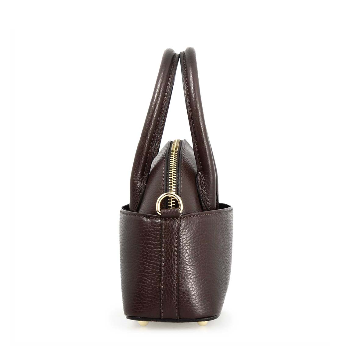 Borsa a mano da donna Sofia piccola in pelle marrone scuro