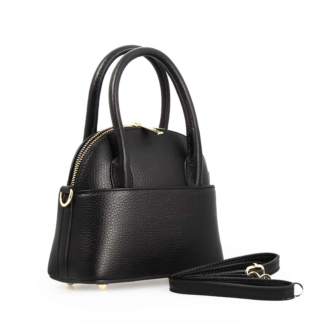 Borsa a mano da donna Sofia piccola in pelle nera