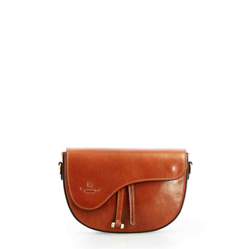 Borsa a tracolla Lena artigianale da donna in pelle marrone - LeonardoShoes