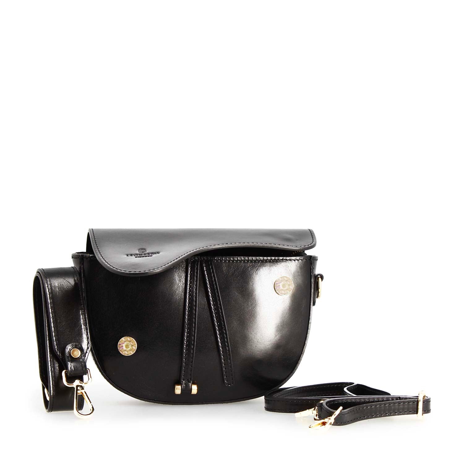 Borsa a mano Lena artigianale da donna in pelle nera - LeonardoShoes