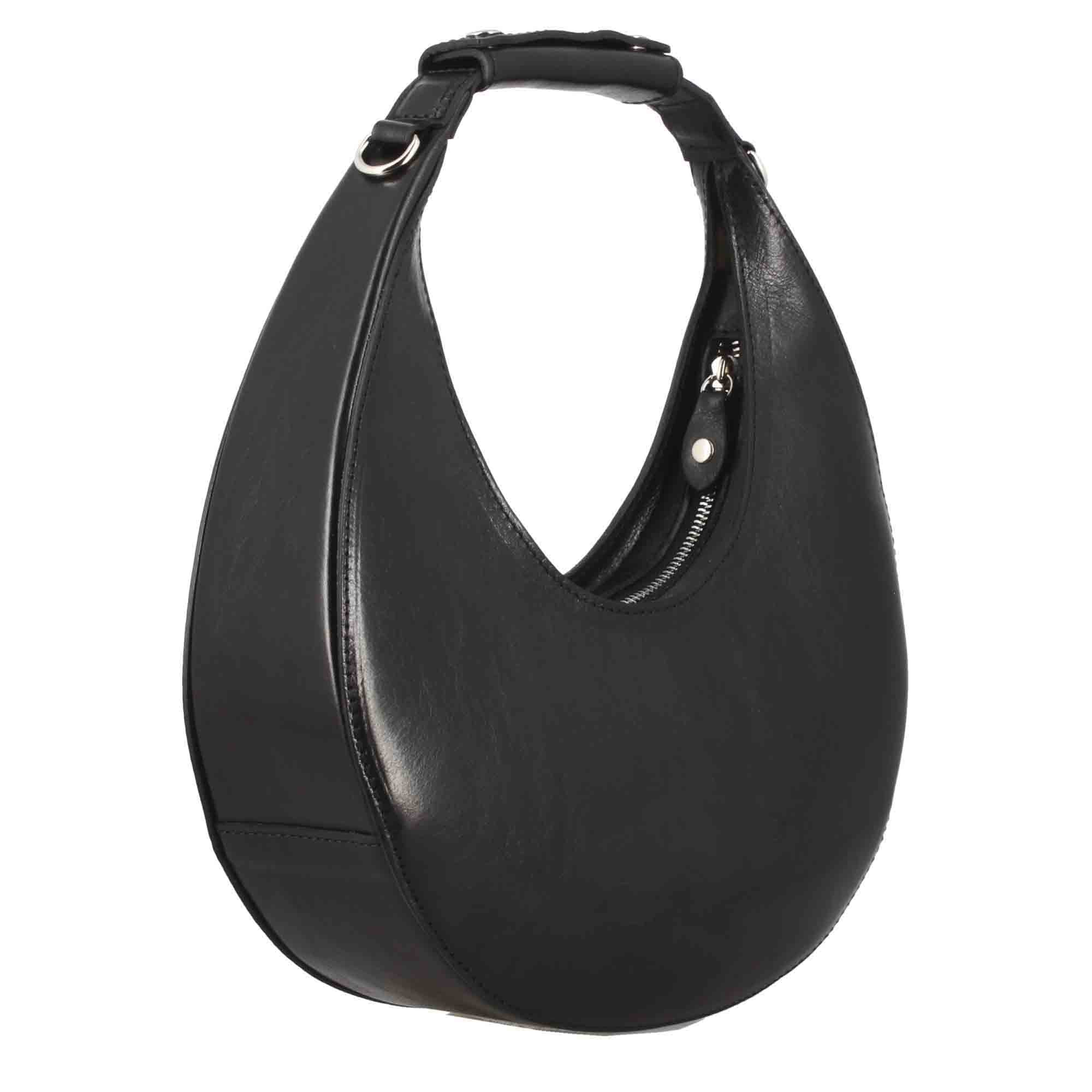 Sac bandoulière femme Olimpia en cuir noir