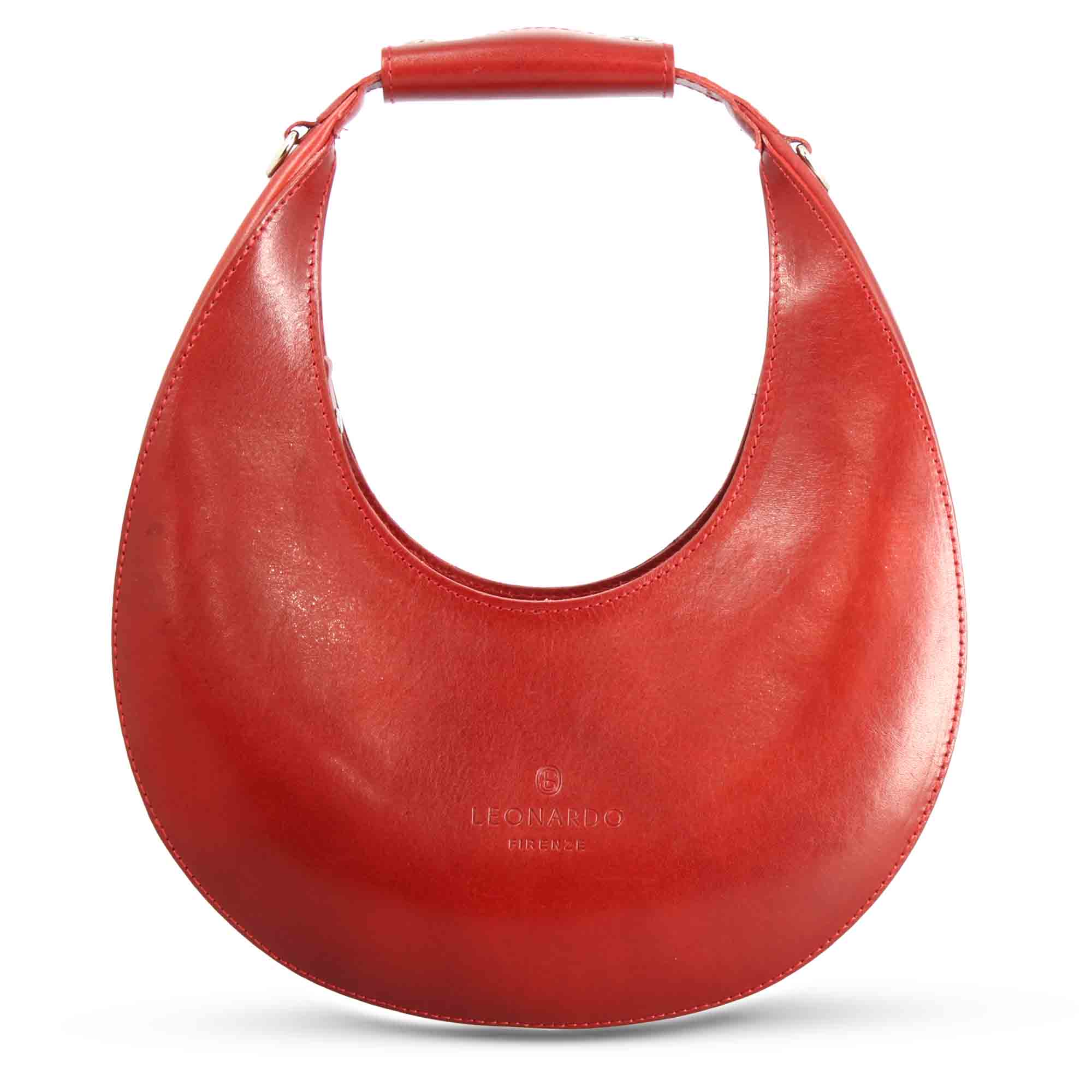Borsa a spalla Olimpia da donna in pelle colore rosso