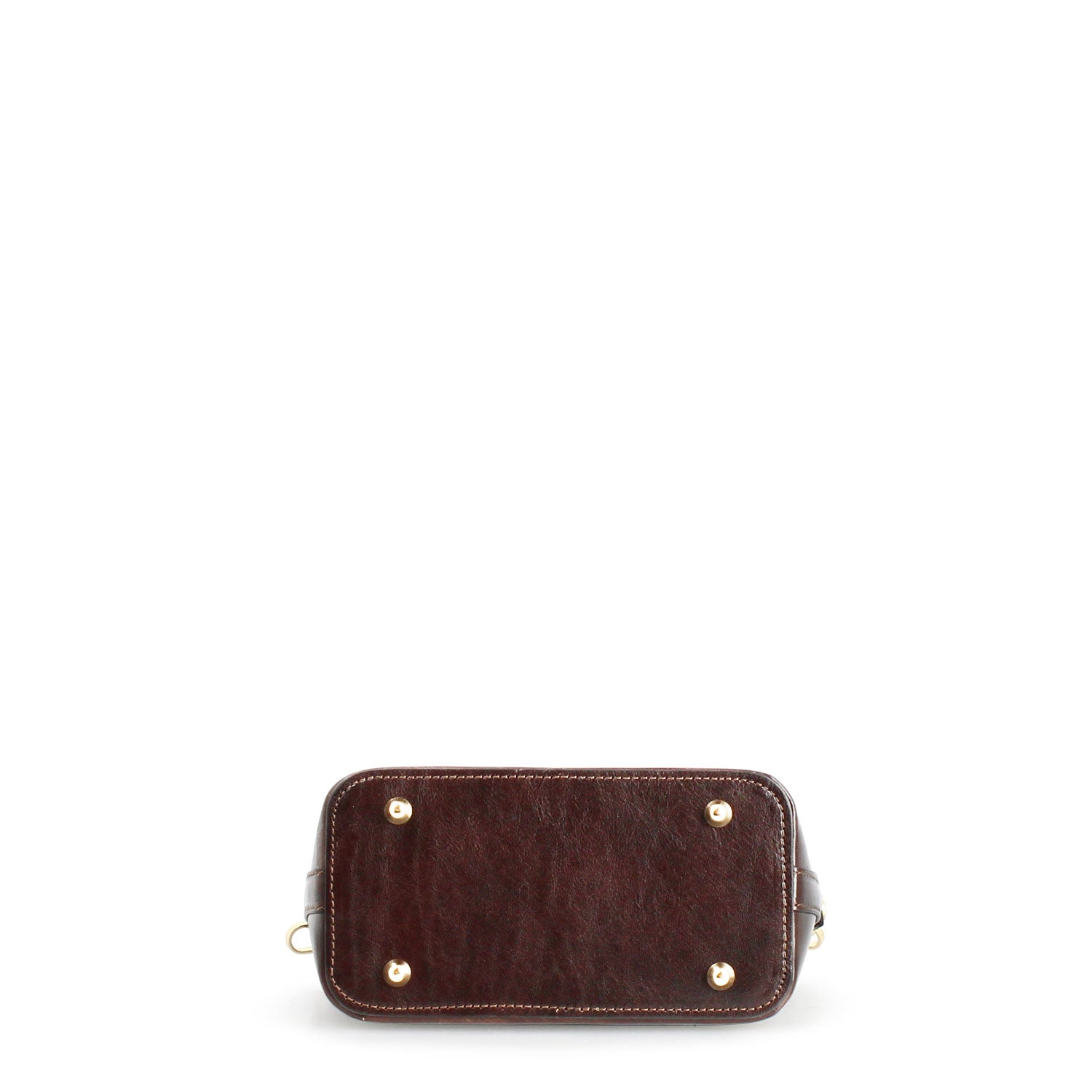 Dunkelbraun damenhandtasche aus leder Atena