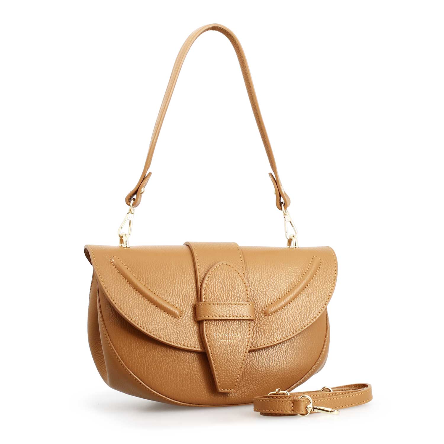 Borsa a spalla Ofelia da donna in pelle marrone chiaro - LeonardoShoes