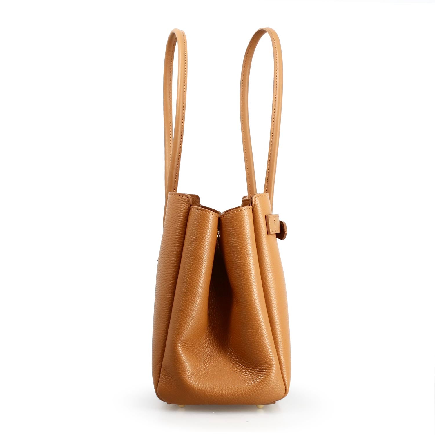 Giulia light brown leather shoulder bag for women