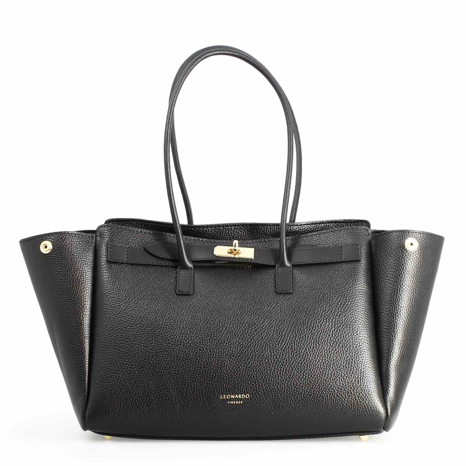 Sac à bandoulière pour femme en cuir noir Giulia
