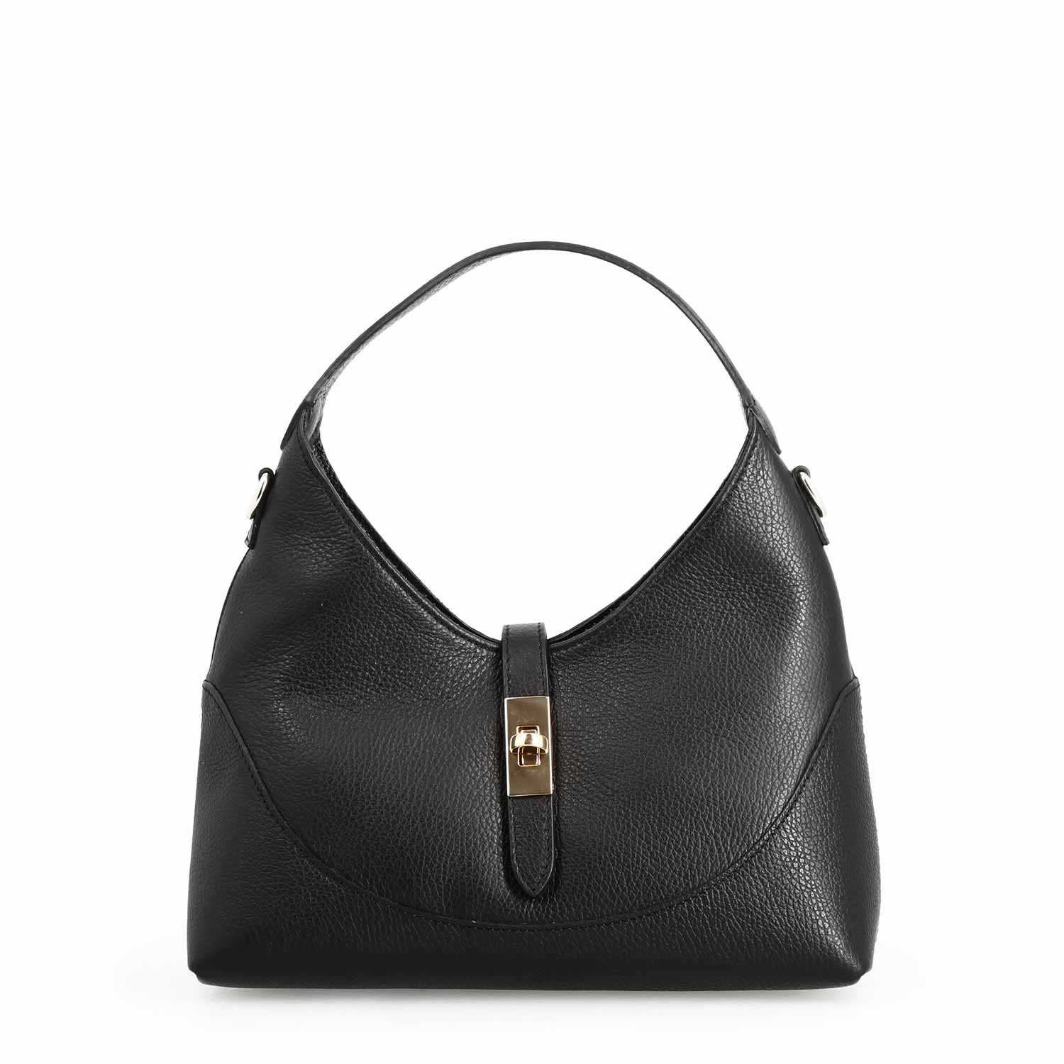 Sac à bandoulière Medusa en cuir noir pour femme
