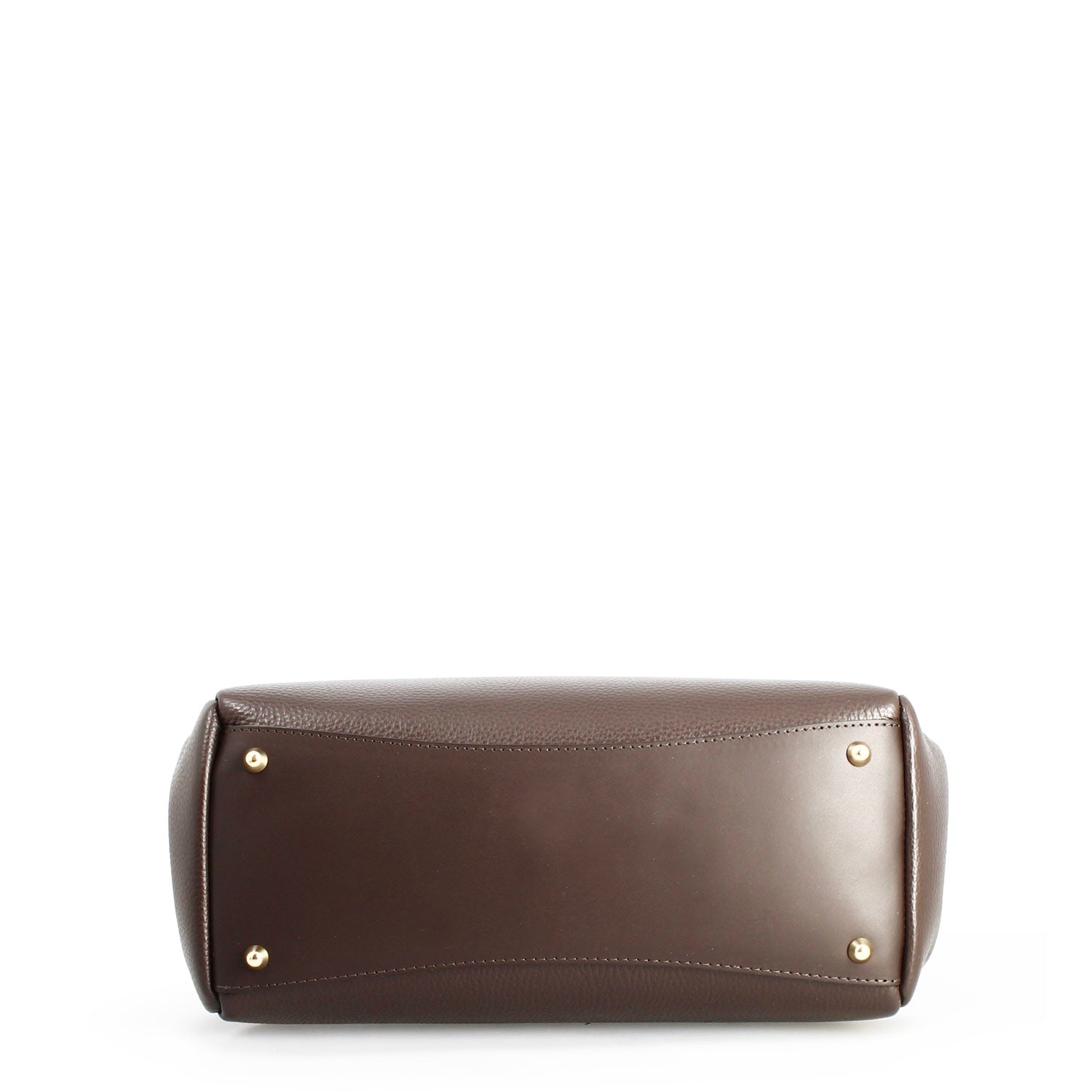 Dark brown leather shoulder bag Giulia for women