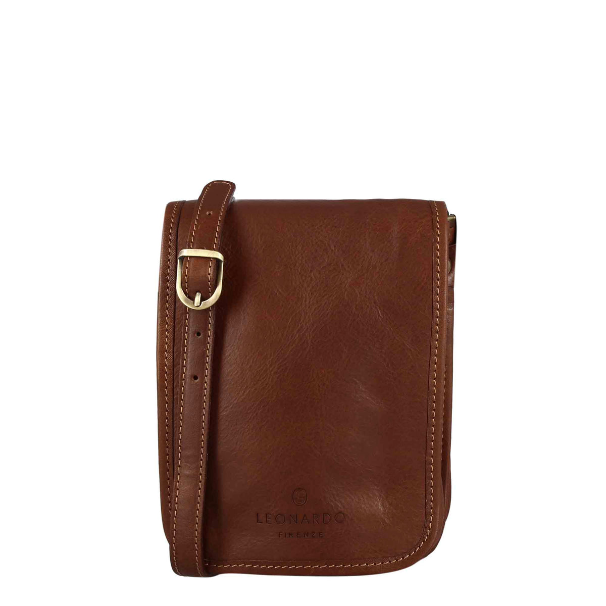 Medium brown leather men's purse