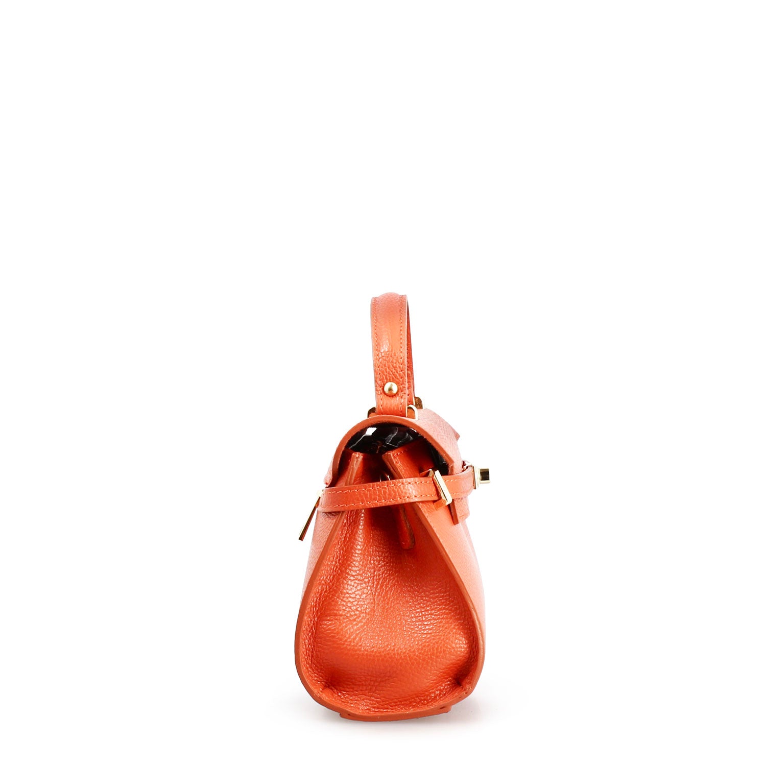 Borsa a mano Emily da donna in pelle arancione