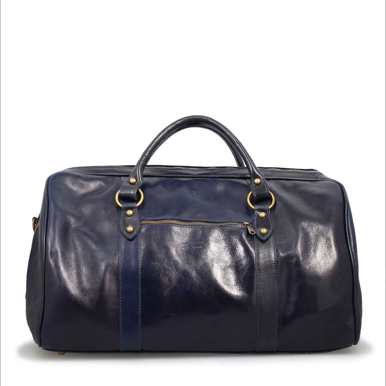 Marco blau reisetasche aus pflanzlich gegerbtem leder