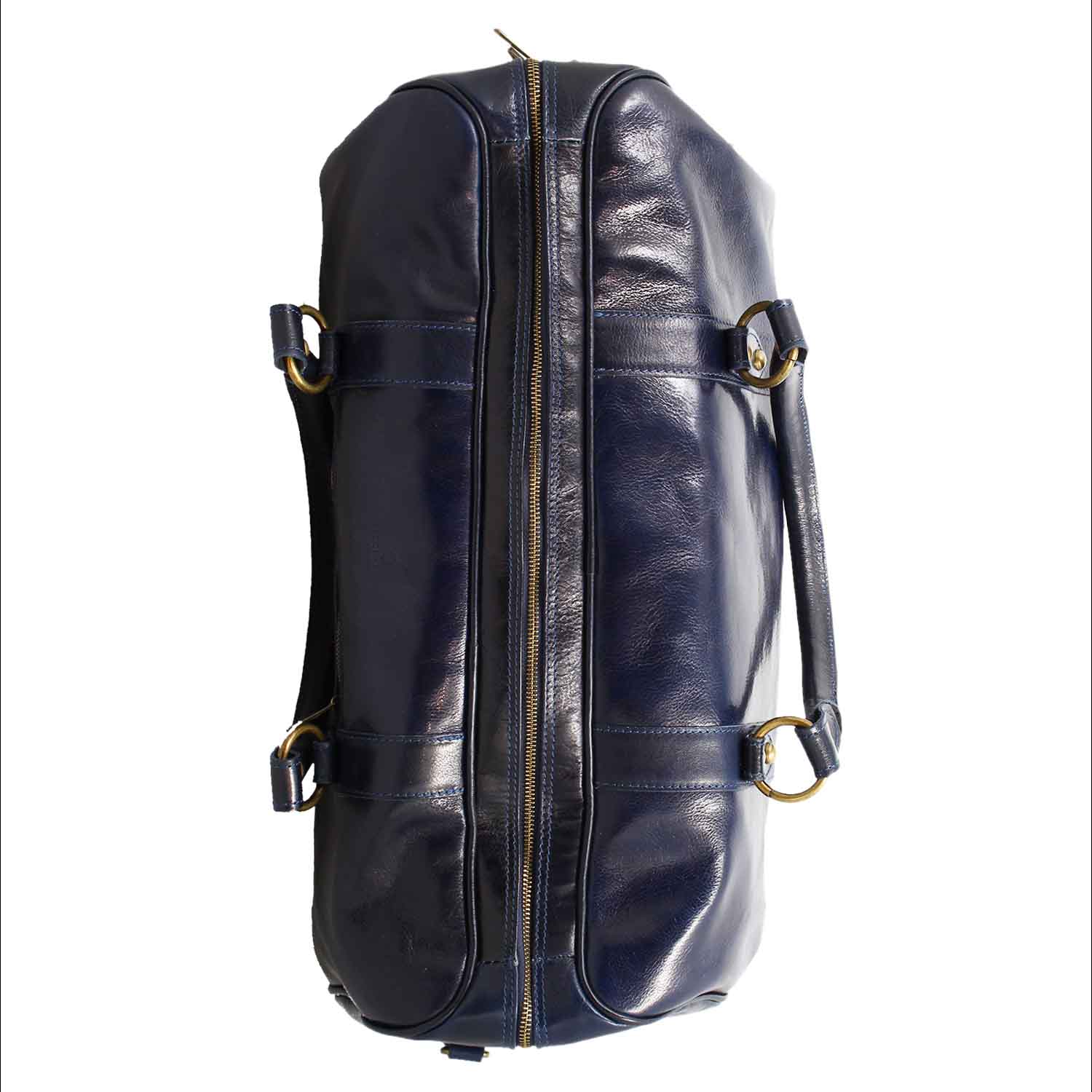 Marco blau reisetasche aus pflanzlich gegerbtem leder