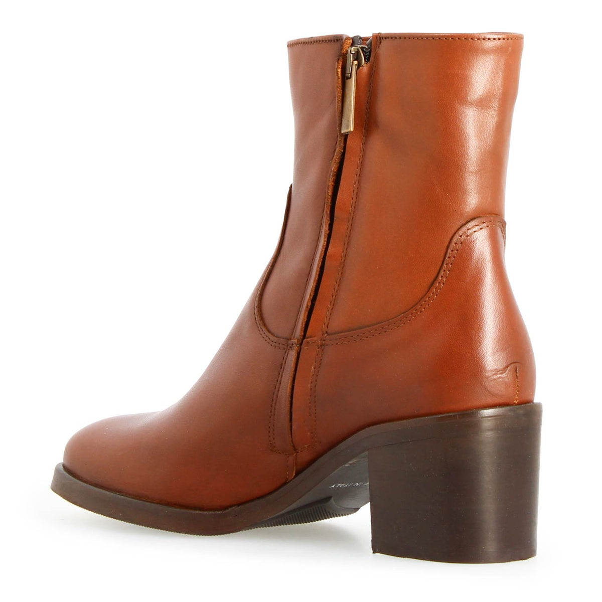 Calliope - Bottine femme talon haut marron