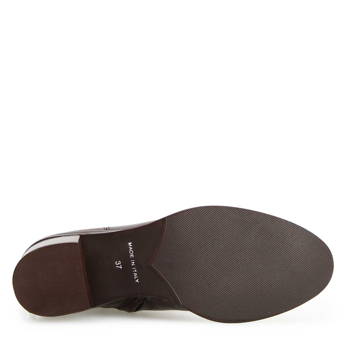 Calliope - Stivaletto tacco alto da donna in pelle marrone scuro