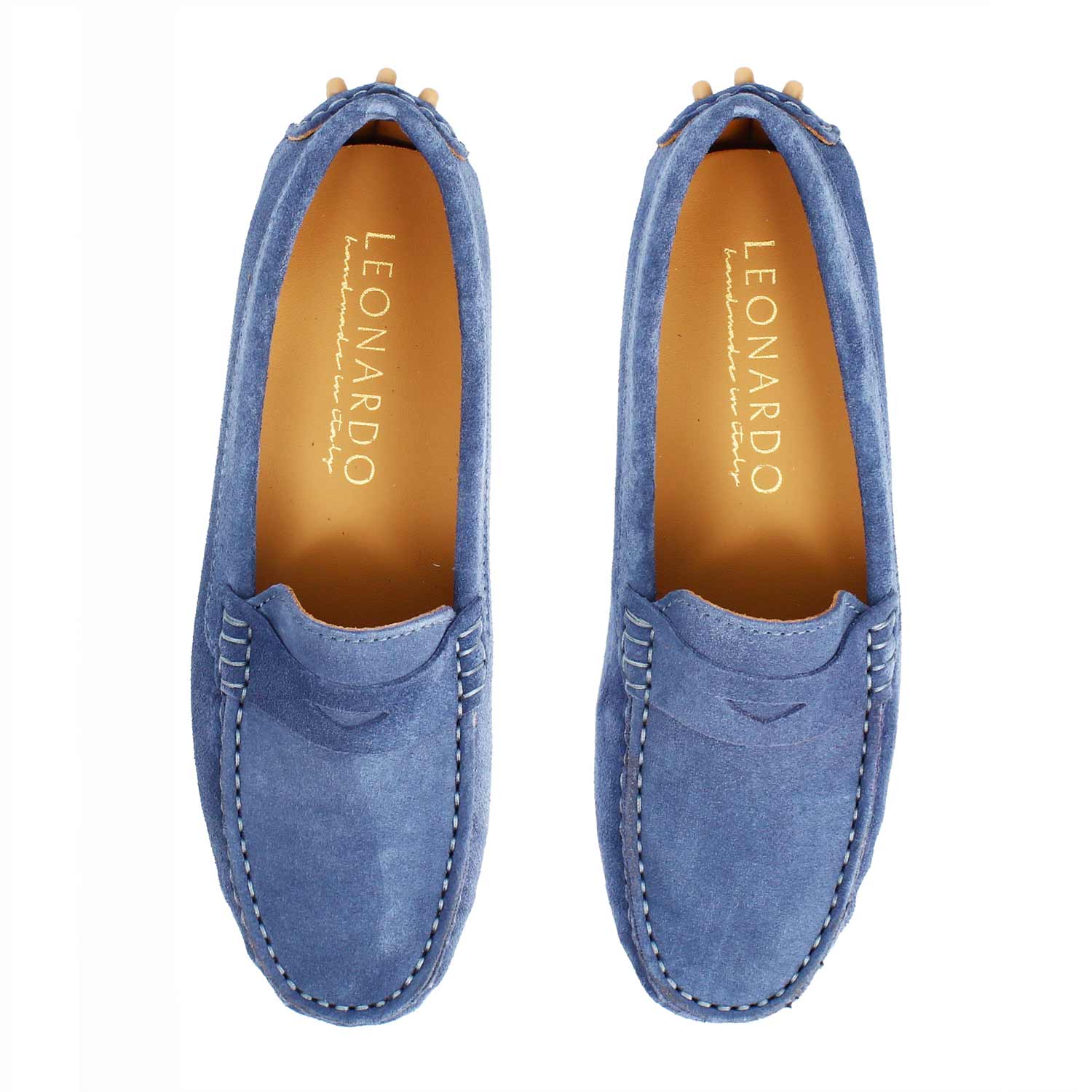 Garda car shoe in sky blue suede for women