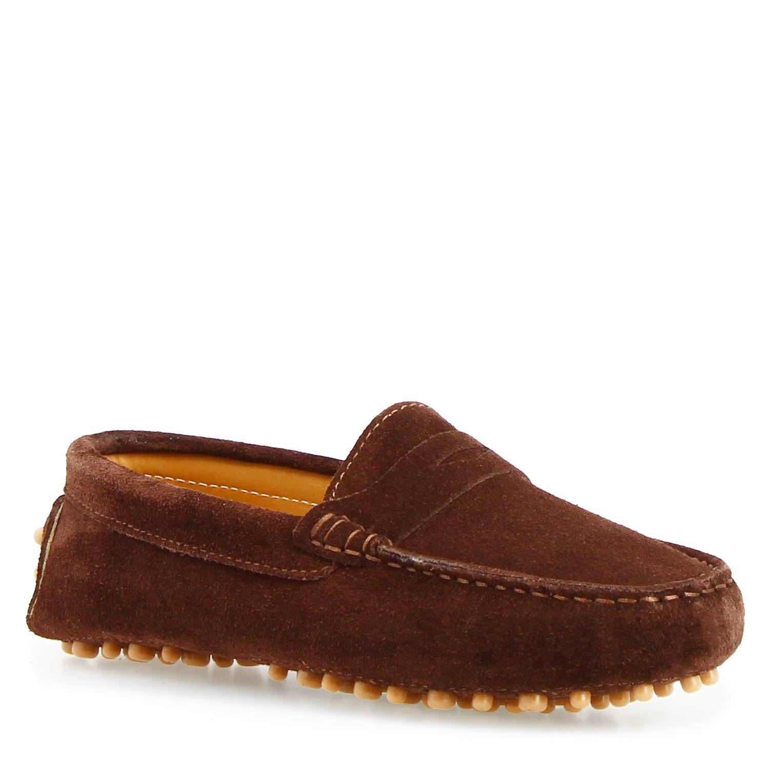 Garda car shoe in dark brown suede for women