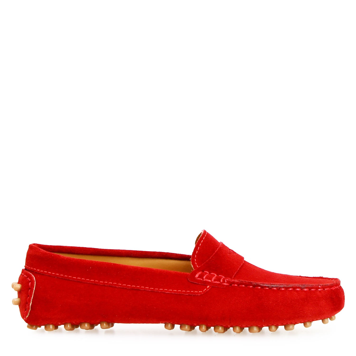 Garda car shoe in red suede for women