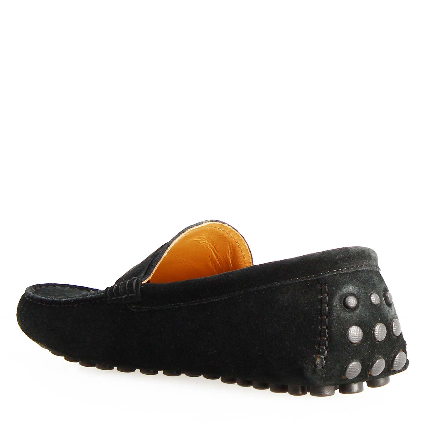 Car shoe Garda da uomo in pelle scamosciata nera