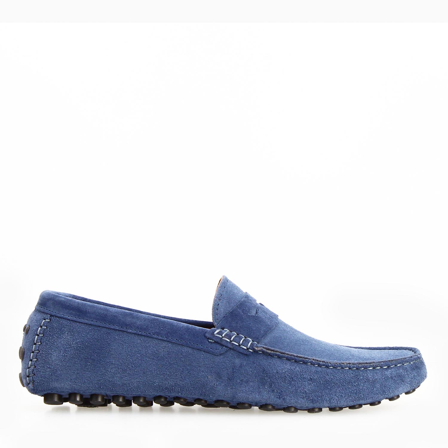 Garda herren driving loafer aus hellblau wildleder