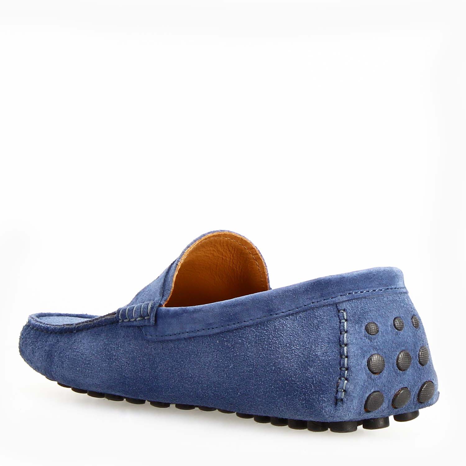 Garda herren driving loafer aus hellblau wildleder