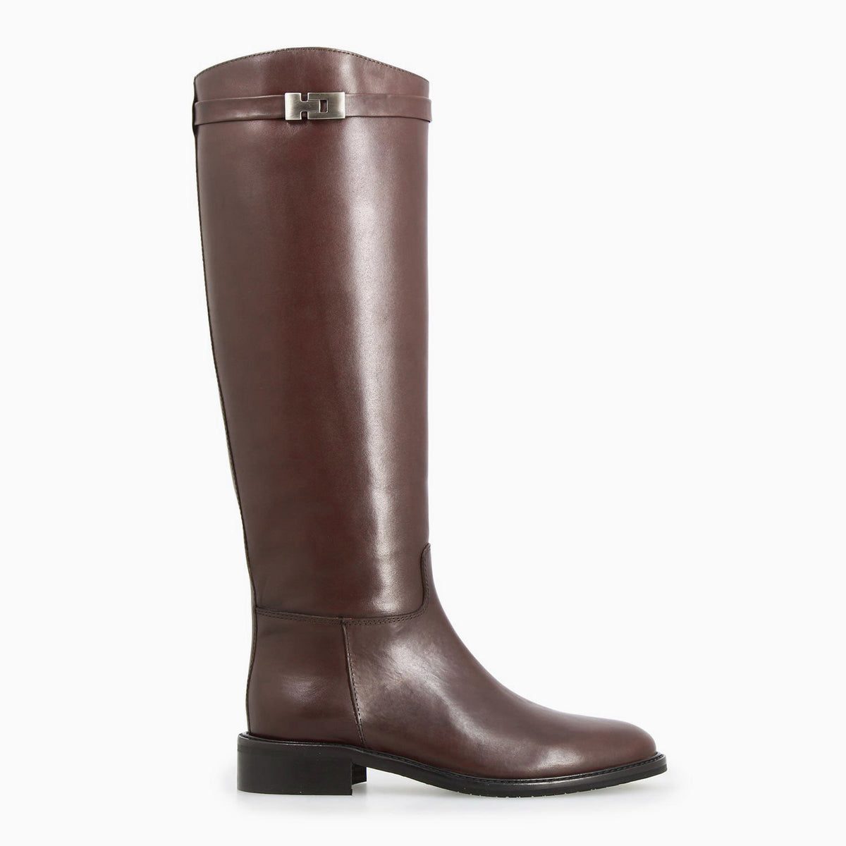 Caracalla - Women's Brown Leather Riding Boot with Buckle