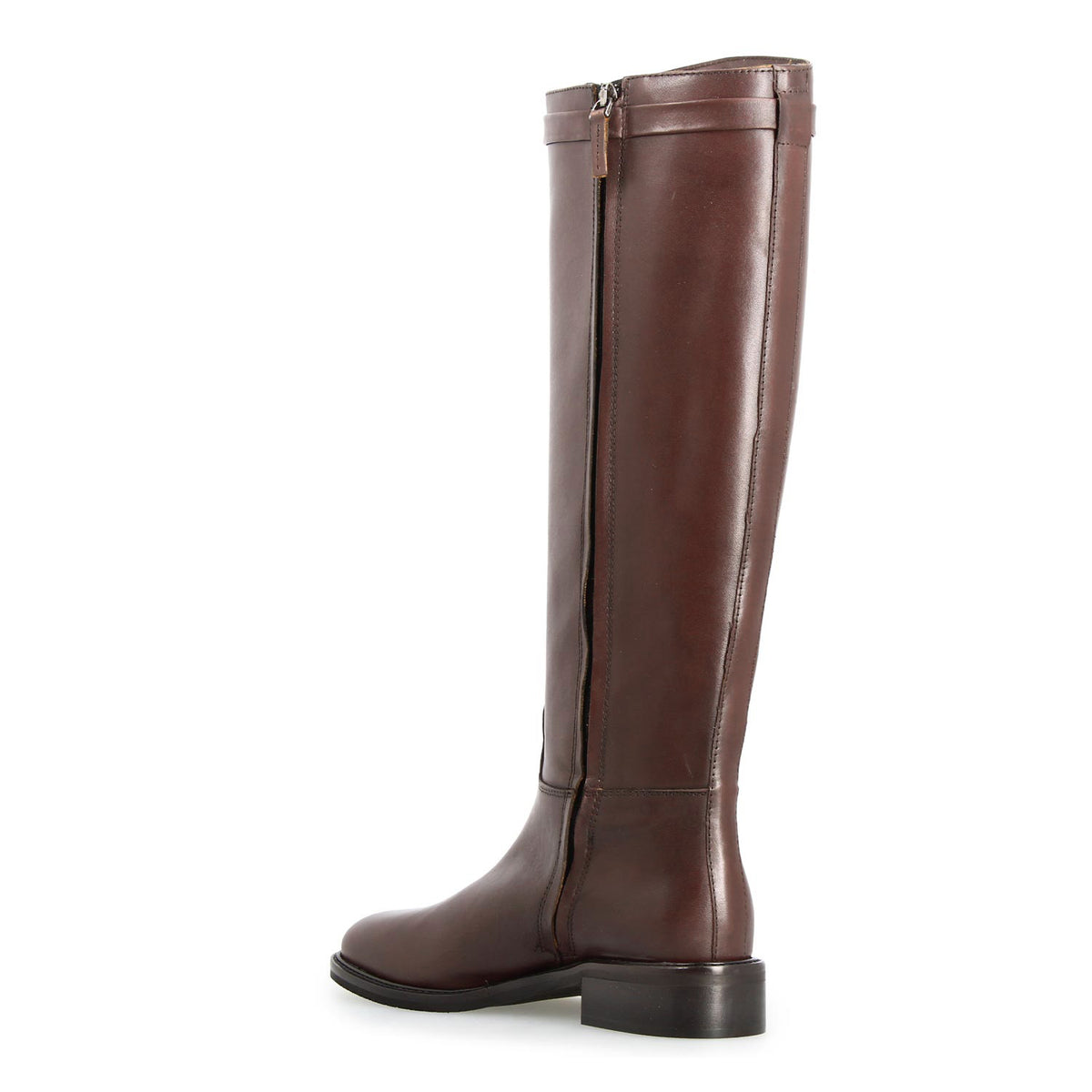 Caracalla - Women's Brown Leather Riding Boot with Buckle