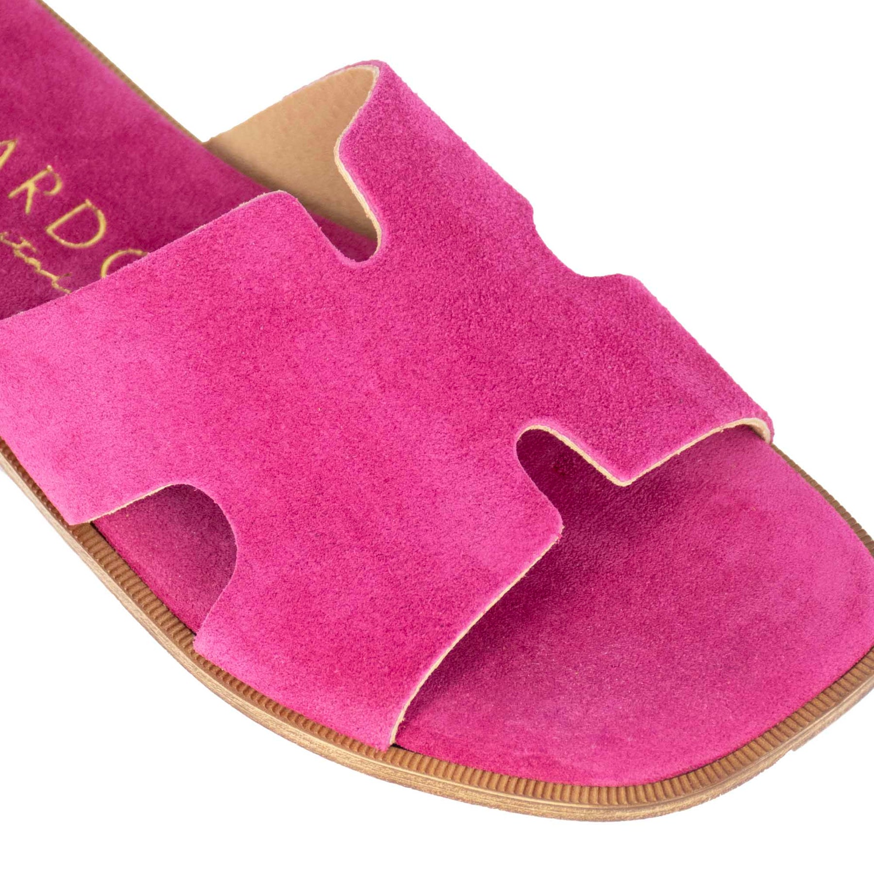 Chaussons pour femmes en cuir suédé rose