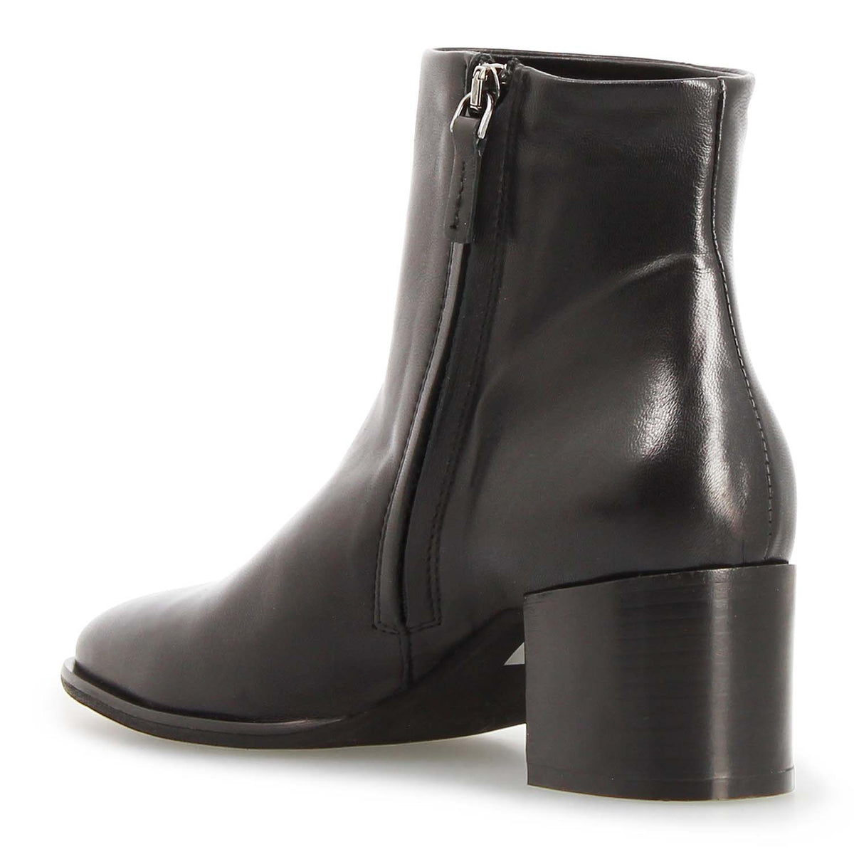 Circe stivaletto da donna in pelle nera con tacco - LeonardoShoes