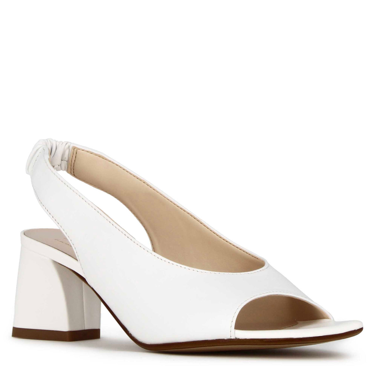 Slingback Scarpe Con Il Tacco Bianche Sandalo Slingback Da Donna