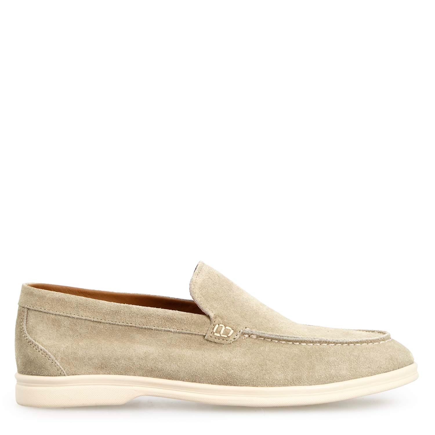 Mocassino Elite da uomo in camoscio beige