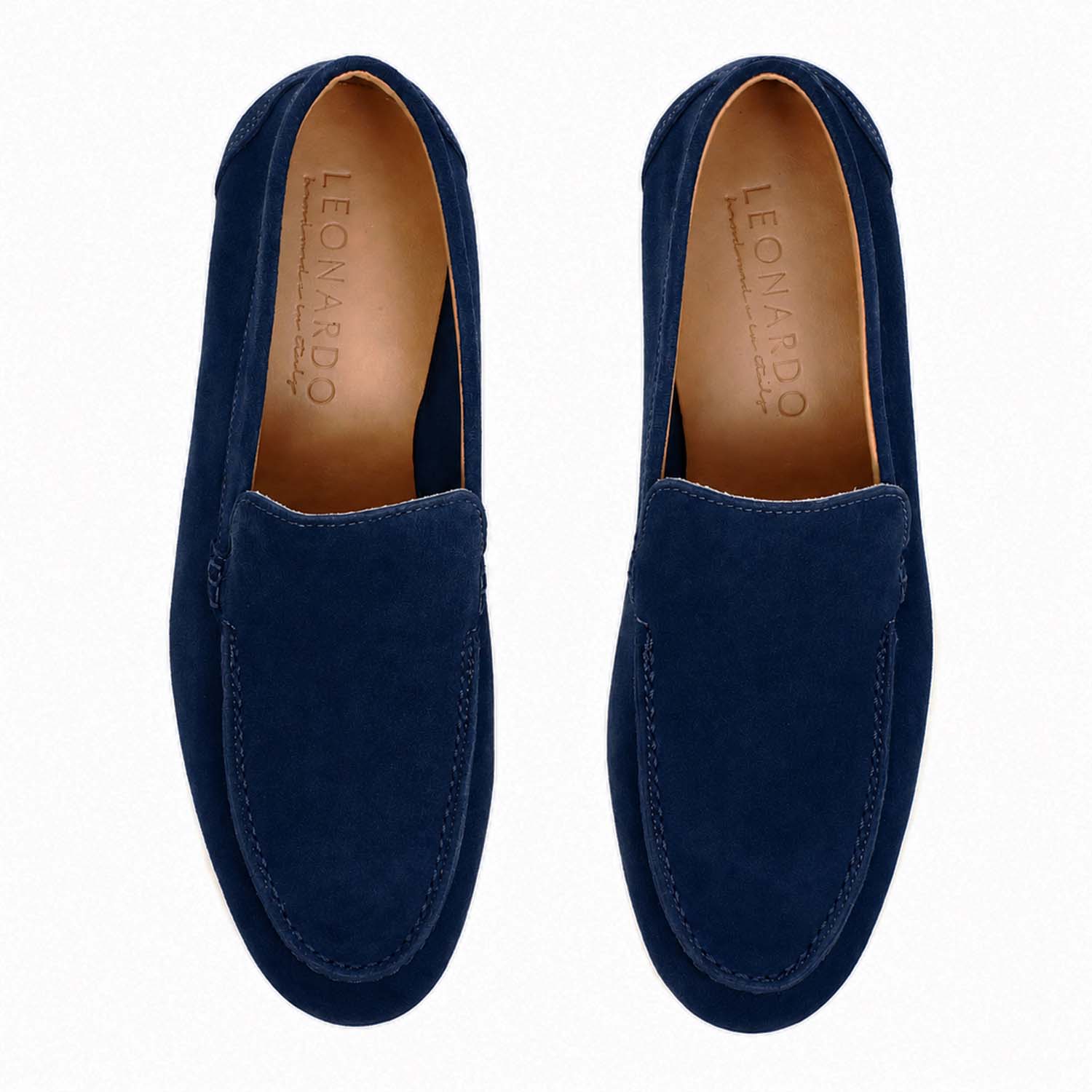 Mocassino Elite da uomo in camoscio blu