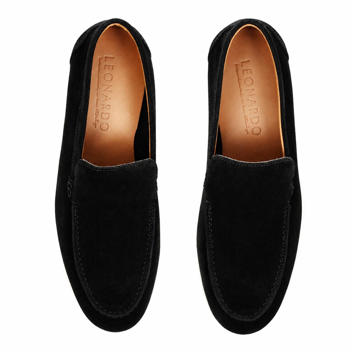 Men's Elite black suede loafers