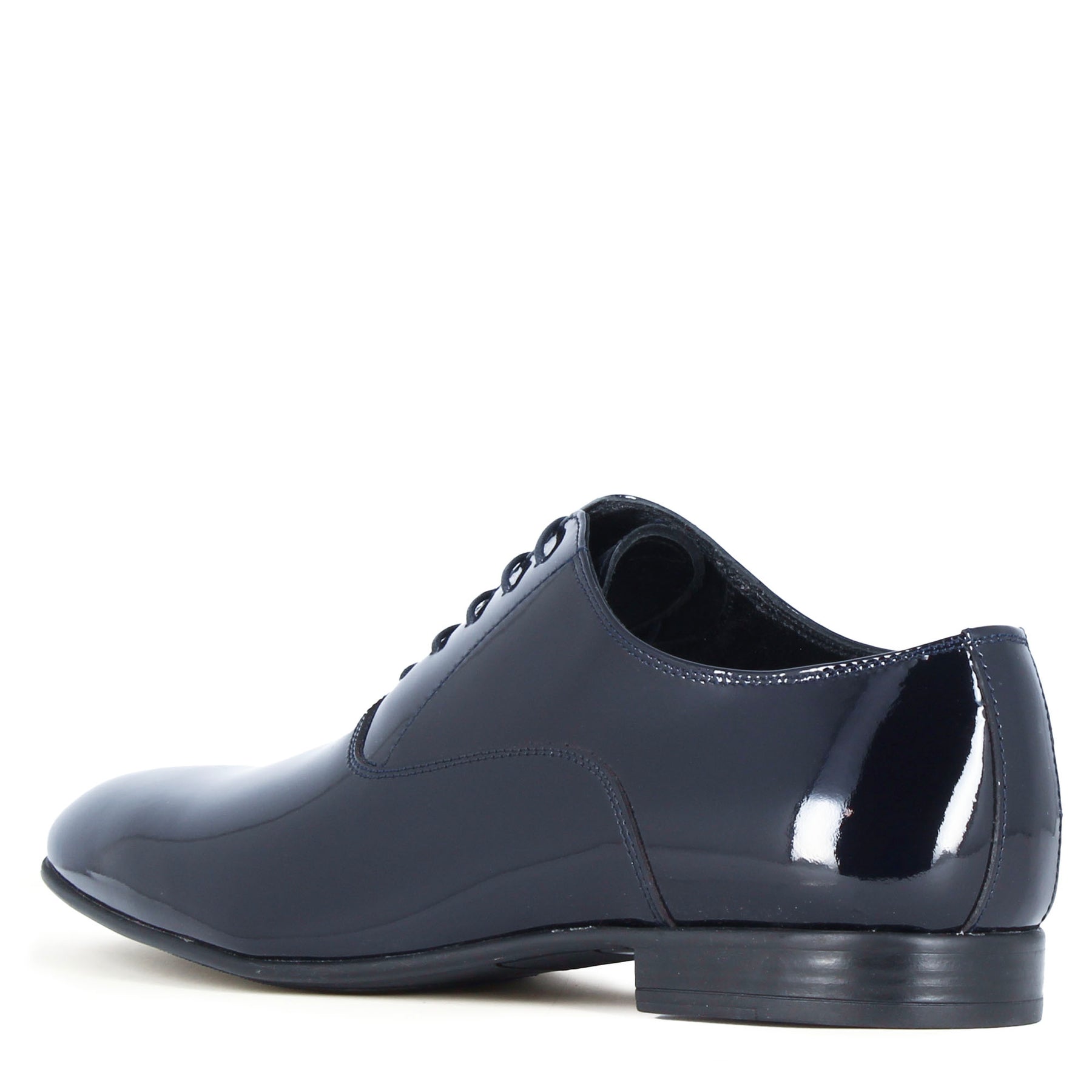 Blauer lackleder herrenformalschuh