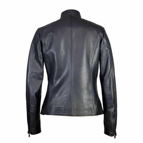 Classic women's jacket in high quality black leather
