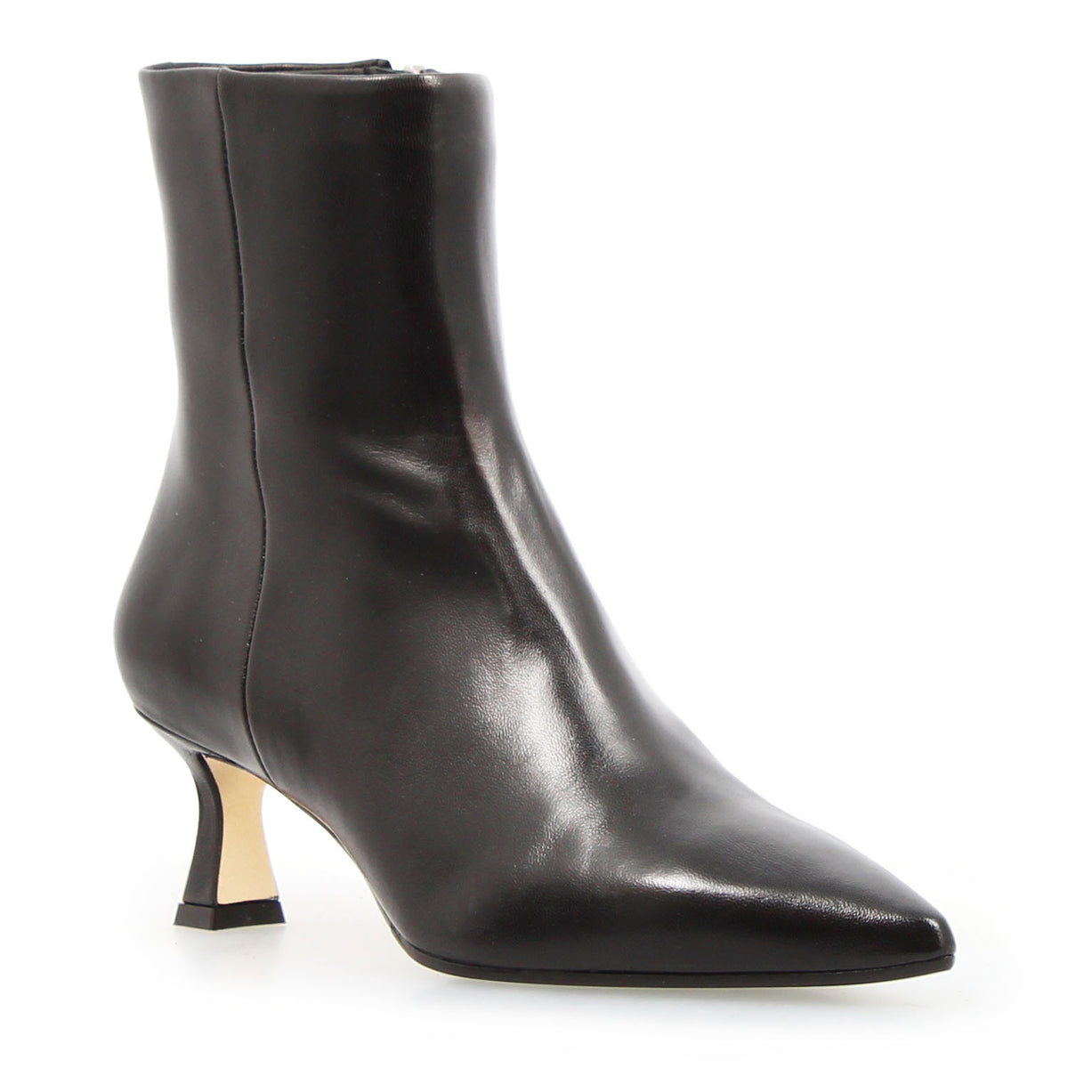 Gioconda stivaletto da donna in pelle nera con tacco - LeonardoShoes