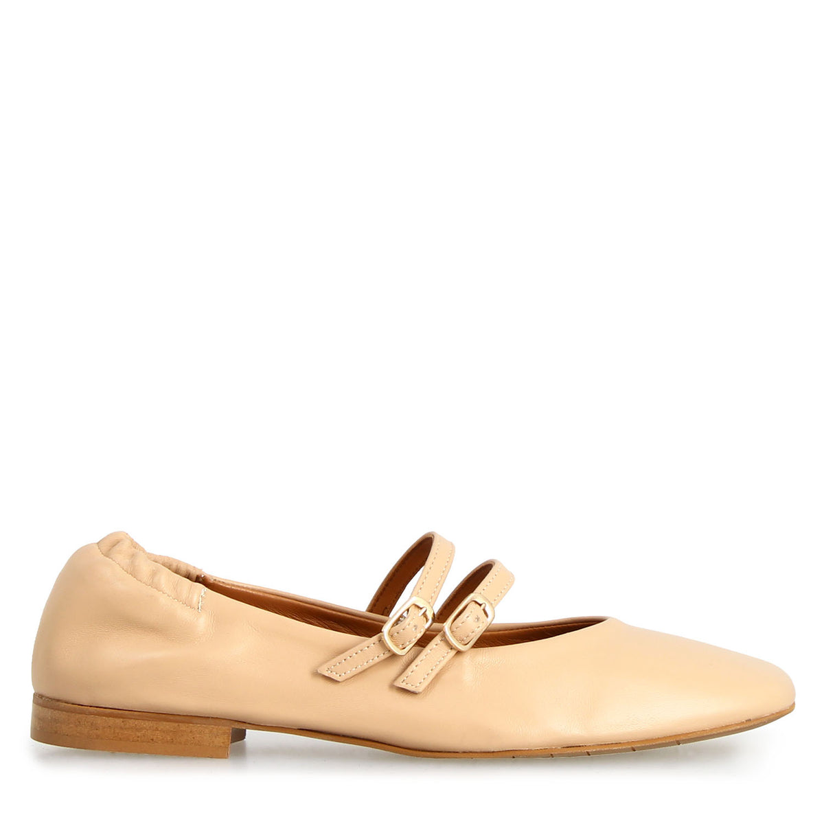 Fiocco ballet flats in beige leather