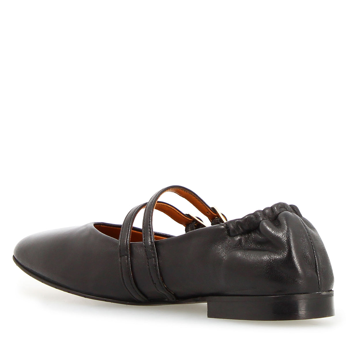 Iside - Mary Jane Double Strap Ballet Flat Black