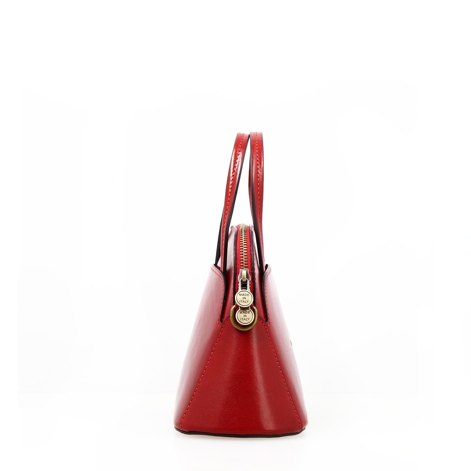 Livia handtasche und schultertasche aus rotem leder