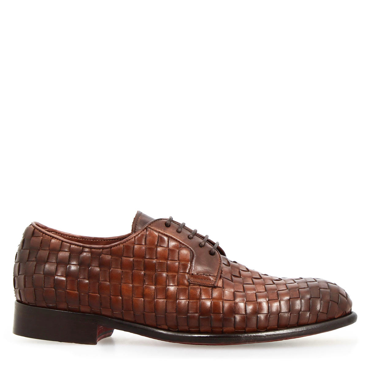 Derby Cipriano da uomo in pelle marrone - LeonardoShoes